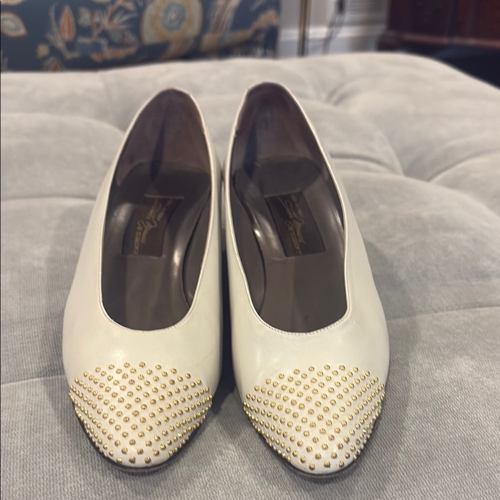 Italian leather studded shoe, Vintage